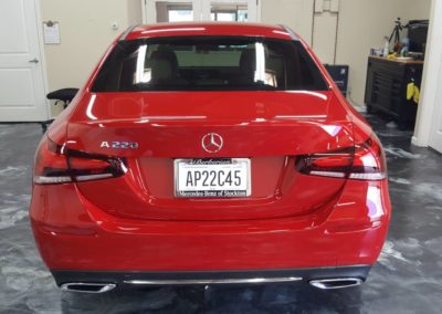 2019 Merceds Benz A220 back window tinted by encore window tinting