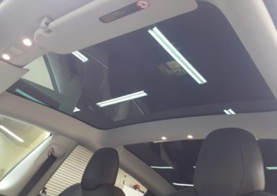 2019 Tesla model 3 Gray sunroof from inside the car
