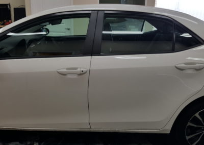 2019 Toyota Corolla side windows not yet tinted by Enocre window tinting